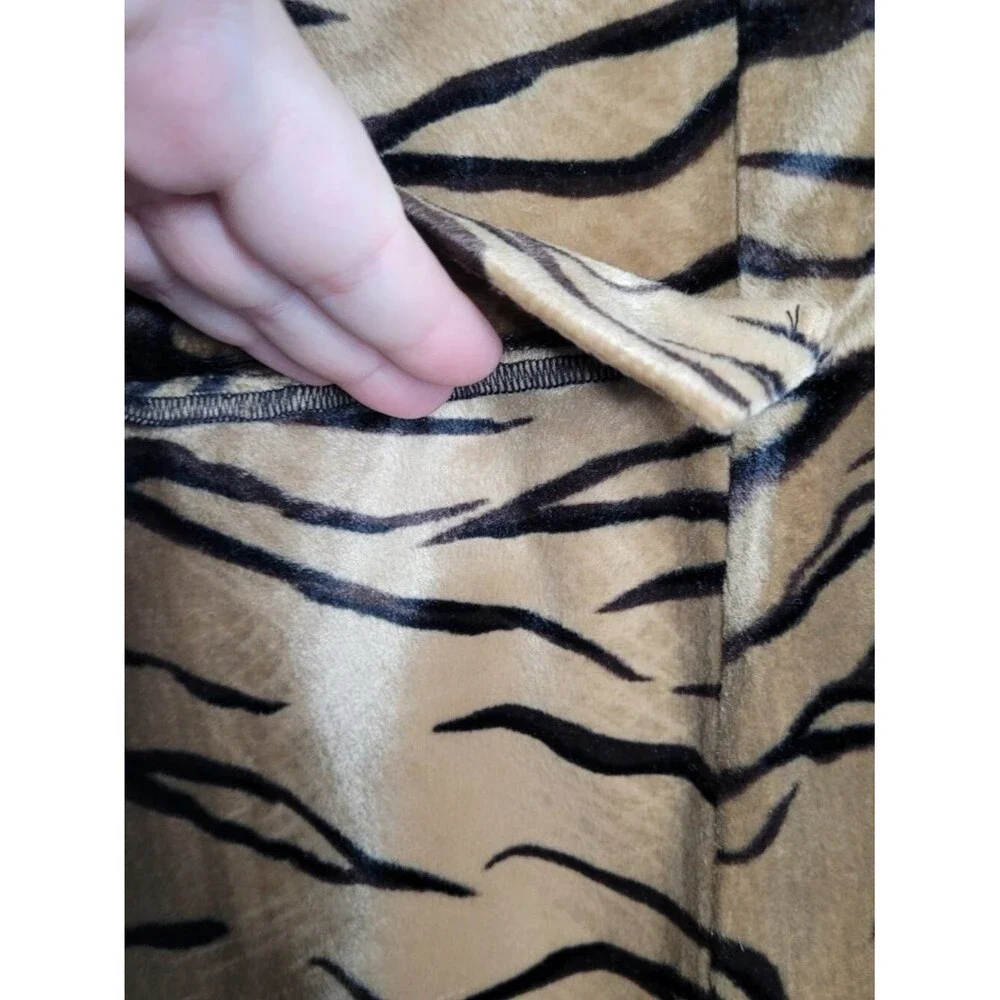 Vintage 90s Fashion Bug tiger animal print grunge mob wife jacket 18/20